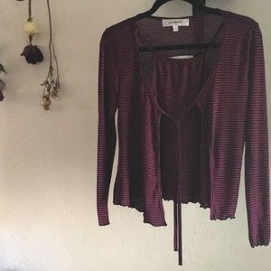 Lily White Matching Tank & Cardigan